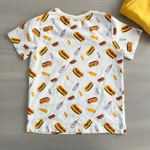 Toddler Boys 2 Piece Tommy Bahama Tee Shirt Short Set Hot Dogs Size 4T - Picture 5 of 11